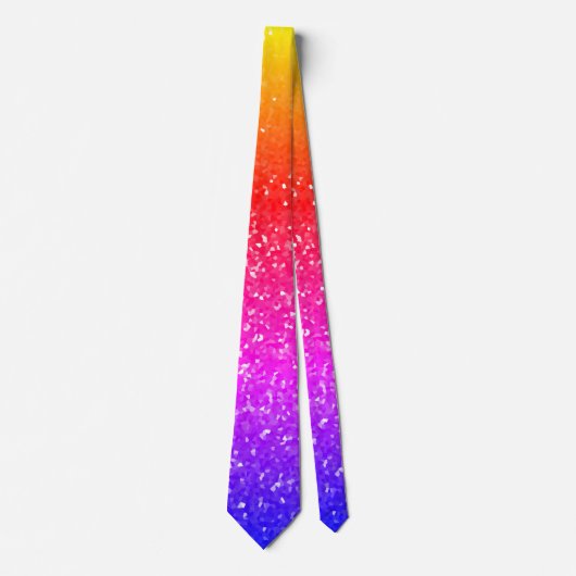 Oranje Roze Sparkle Abstracte Glitter Patterns Gif Stropdas (Voorkant)