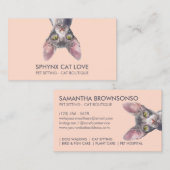 Oranje Roze Sphynx Cat Visitekaartje (Voorkant / Achterkant)