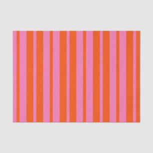 Oranje Roze Stijlvolle Strepen Patroon Ontwerp Tissuepapier