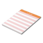 Oranje Roze Streep To-Do Lijst Stijlvolle Taakplan Notitieblok (Linkerzijde)