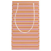 Oranje roze strepen klein cadeauzakje (Voorkant)