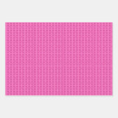 Oranje & Roze Strepen Kleurrijke Bloemenvibrant Inpakpapier Vel (Voorkant 2)