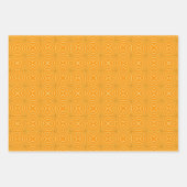 Oranje & Roze Strepen Kleurrijke Bloemenvibrant Inpakpapier Vel (Voorkant)