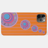 Oranje roze strips zwenkwielcirkels kleurig Case-Mate iPhone case (Achterkant (horizontaal))