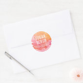 Oranje roze Sunset gekleurde Sugar Scrub-labels Ronde Sticker (Envelop)