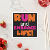 Oranje roze tekstechniek met draaiende marathon servetten (Insitu)