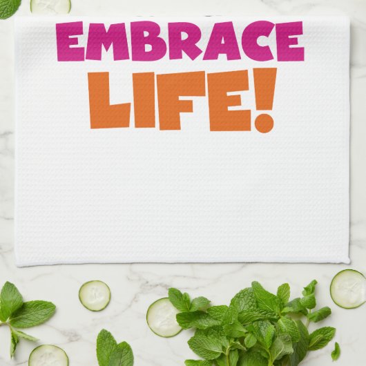 Oranje roze tekstechniek met draaiende marathon theedoek (Gevouwen)