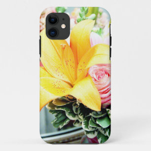 oranje roze trouwbloemen ster lily roos Case-Mate iPhone case