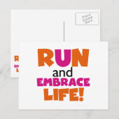 Oranje roze voor gebruik bij Embrace Life Briefkaart (Voorkant / Achterkant)