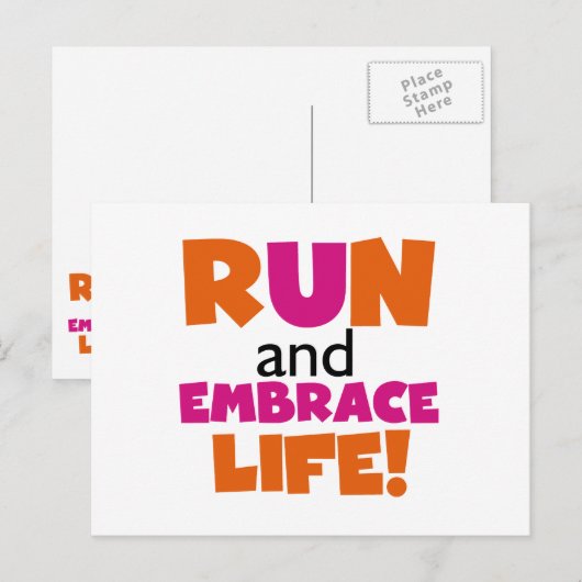 Oranje roze voor gebruik bij Embrace Life Briefkaart (Voorkant / Achterkant)