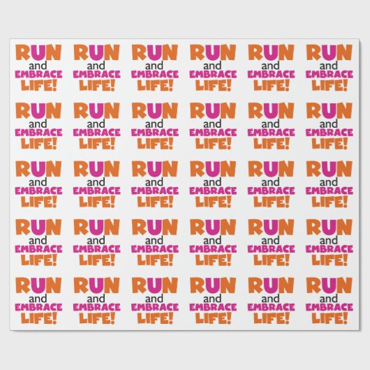 Oranje roze voor gebruik bij Embrace Life Cadeaupapier (Vlak)