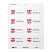 Oranje roze voor gebruik bij Embrace Life Etiket (Full Sheet)