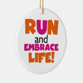 Oranje roze voor gebruik bij Embrace Life Keramisch Ornament (Rechts)