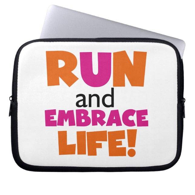 Oranje roze voor gebruik bij Embrace Life Laptop Sleeve (Voorkant)