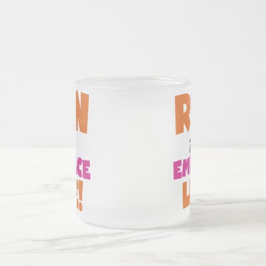 Oranje roze voor gebruik bij Embrace Life Matglas Koffiemok (Center)