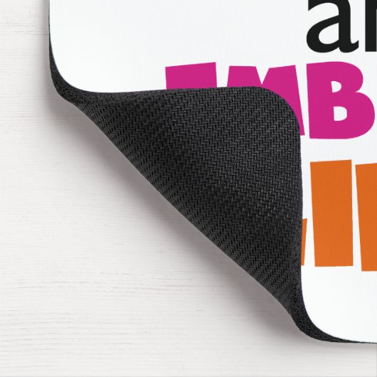 Oranje roze voor gebruik bij Embrace Life Muismat (Hoek)