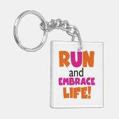 Oranje roze voor gebruik bij Embrace Life Sleutelhanger (Voorkant Links)