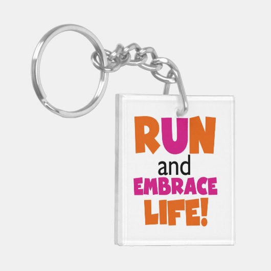 Oranje roze voor gebruik bij Embrace Life Sleutelhanger (Voorkant Links)