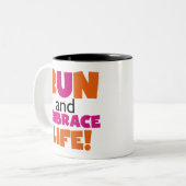 Oranje roze voor gebruik bij Embrace Life Tweekleurige Koffiemok (Voorkant links)