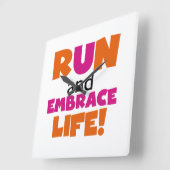 Oranje roze voor gebruik bij Embrace Life Vierkante Klok (Hoek)