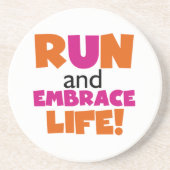 Oranje roze voor gebruik bij Embrace Life Zandsteen Onderzetter (Voorkant)