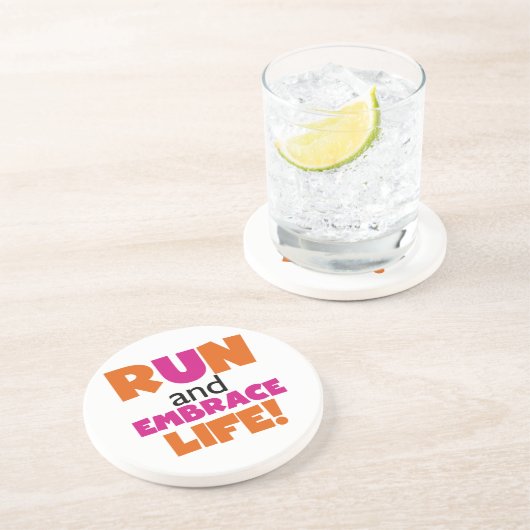 Oranje roze voor gebruik bij Embrace Life Zandsteen Onderzetter (Zijkant)