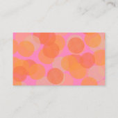Oranje roze Waterverf Moderne geometrische Visitekaartje (Achterkant)