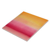  Oranje Roze Waterverf Tegeltje (Zijkant)