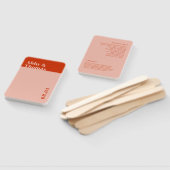 Oranje roze weddenschapsprogramma met een  minimal handwaaier (Niet-gemonteerd)