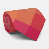 Oranje Roze Zigzag naadloos patroon Stropdas (Opgerold)