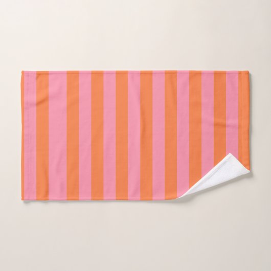 Oranje-roze zomerhanddoekset bad handdoek (Handdoek)