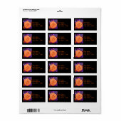 Oranje Rozen Adresetiketten Etiket (Full Sheet)