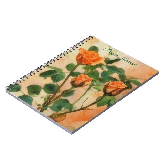 Oranje Rozen Art Prayer Journal Notitieboek (Linkerzijde)