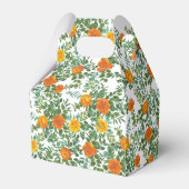 Oranje Rozen Berichten Floral Modern Bedankdoosjes (Achterkant)