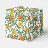 Oranje Rozen Berichten Floral Modern Bedankdoosjes (Achterkant)