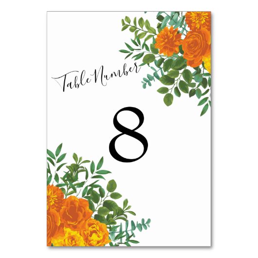 Oranje Rozen Berichten Floral Modern Kaart (Achterkant)