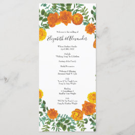 Oranje Rozen Berichten Floral Modern Menu