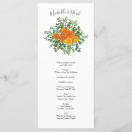 Oranje Rozen Berichten Floral Modern Menu