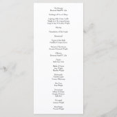 Oranje Rozen Berichten Floral Modern Menu (Achterkant)