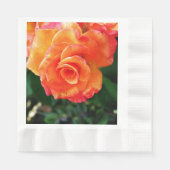 Oranje rozen bloem servet (Voorkant)