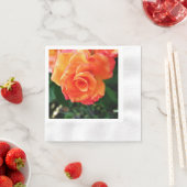 Oranje rozen bloem servet (Insitu)