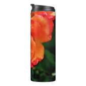 Oranje rozen bloem thermosbeker (Geroteerd rechts)
