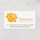 oranje rozen bloem visitekaartje (Voorkant)