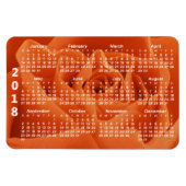 Oranje Rozen bloemblaadjes 2018 Kalender Magneet (Horizontaal)