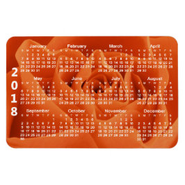 Oranje Rozen bloemblaadjes 2018 Kalender Magneet
