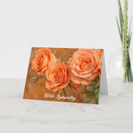 Oranje Rozen Bloemen Kunst Sympathie Kaart