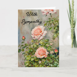 Oranje Rozen Bloementuin Sympathy Card Kaart