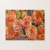 Oranje Rozen Boeket Kunstpuzzel Legpuzzel (Horizontaal)