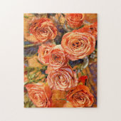 Oranje Rozen Boeket Kunstpuzzel Legpuzzel (Verticaal)
