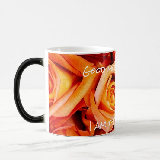 Oranje Rozen Bouquet Mok (Links)